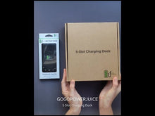 Load and play video in Gallery viewer, Charging Dock Accessory for 10,000 mAh Battery Pack, 5-Slot, 18W USB-PD